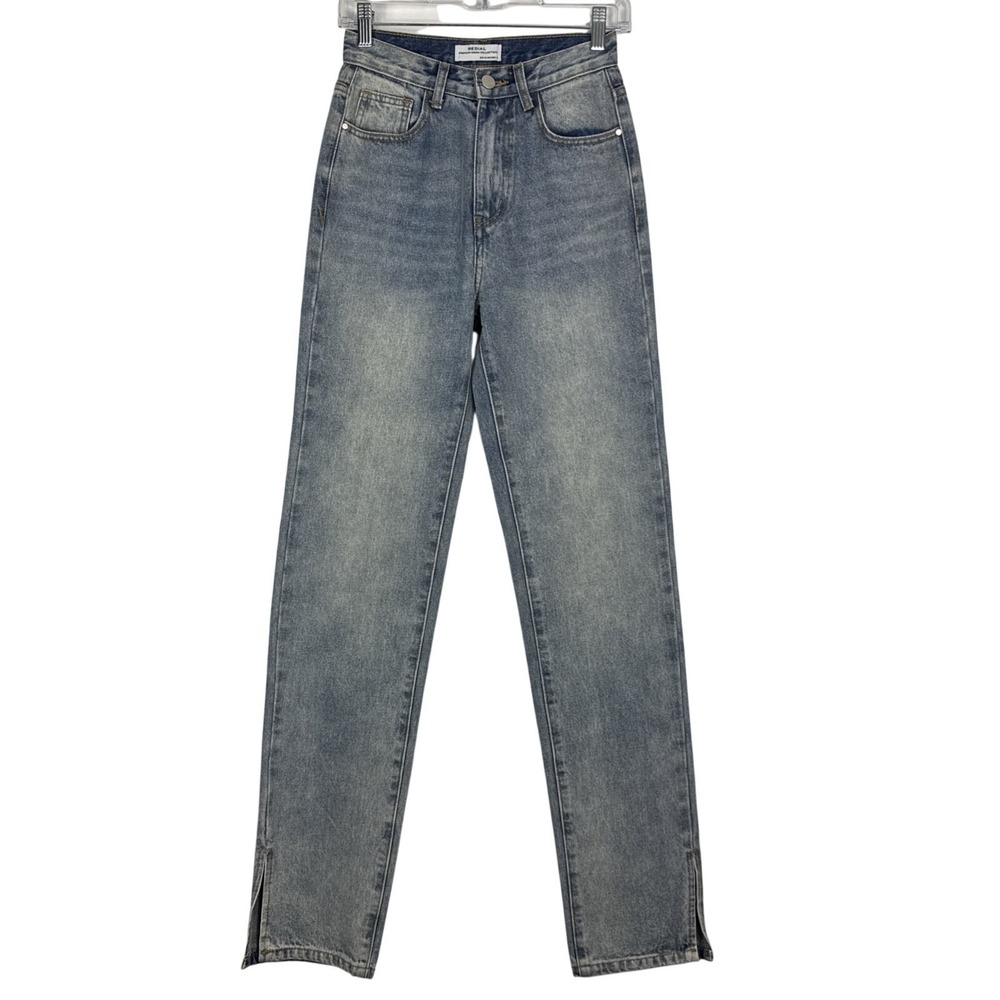 REDIAL Jeans Womens 34 Tall Vintage Wash Leg Slit High Rise Pretty Little Things